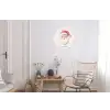 Kerstman - Kerst - Quote - Beige Wandcirkel aluminium klein -woonkamer