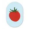 Rood - Tomaat - Groente Wandcirkel Ovaal Forex klein -3d