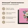 Bloemen - Quote - Kaartje - Kleurrijk Inductie beschermer vinyl 3mm middel -zzzzzzusp-haakje_NL