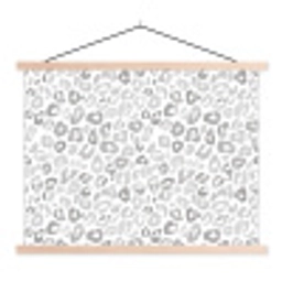 Luipaard - Motief - Grijs textielposter latten blank klein 122 -3d