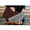 Mozaïek - Tegel - Bordeauxrood laptophoes neopreen klein 279 -tas