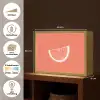 Watermeloen - Lijnen - Koraalrood Light Box met batterij (Wandlamp) middel -USP_websiteoverzichtNL