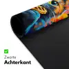 Kat - Graffiti - Kleurrijk - Wafel - Eten Muismat XXL klein -sfeer2