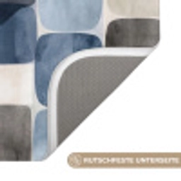 Patroon - Blauw - Vierkanten Badmat klein -USP_AntislipDE