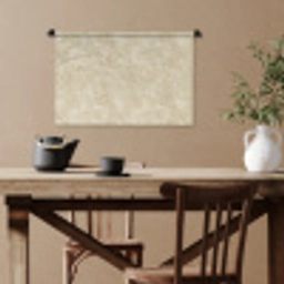 Lichtbeige - Marmer - Diffusie adering Wandkleed katoen klein 269 -sfeer6