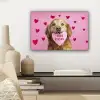 Hond - Kiss- Valentijn - Hartjes canvas 2cm klein -sfeer6