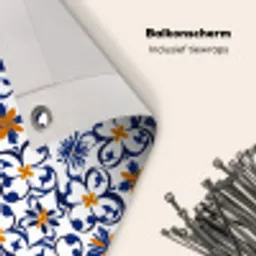 Patroon - Modern - Kleurrijk Balkonbeschermer Duitsland klein 596 -closeup_NL