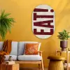 Red - Eten - Vintage - Decoratie Wandcirkel Ovaal Glas middel -sfeer4