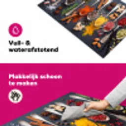 Kruiden - Lepels - Culinair - Kleurrijk - Sfeervol Inductie beschermer vinyl 3mm klein -wsfeer6_website