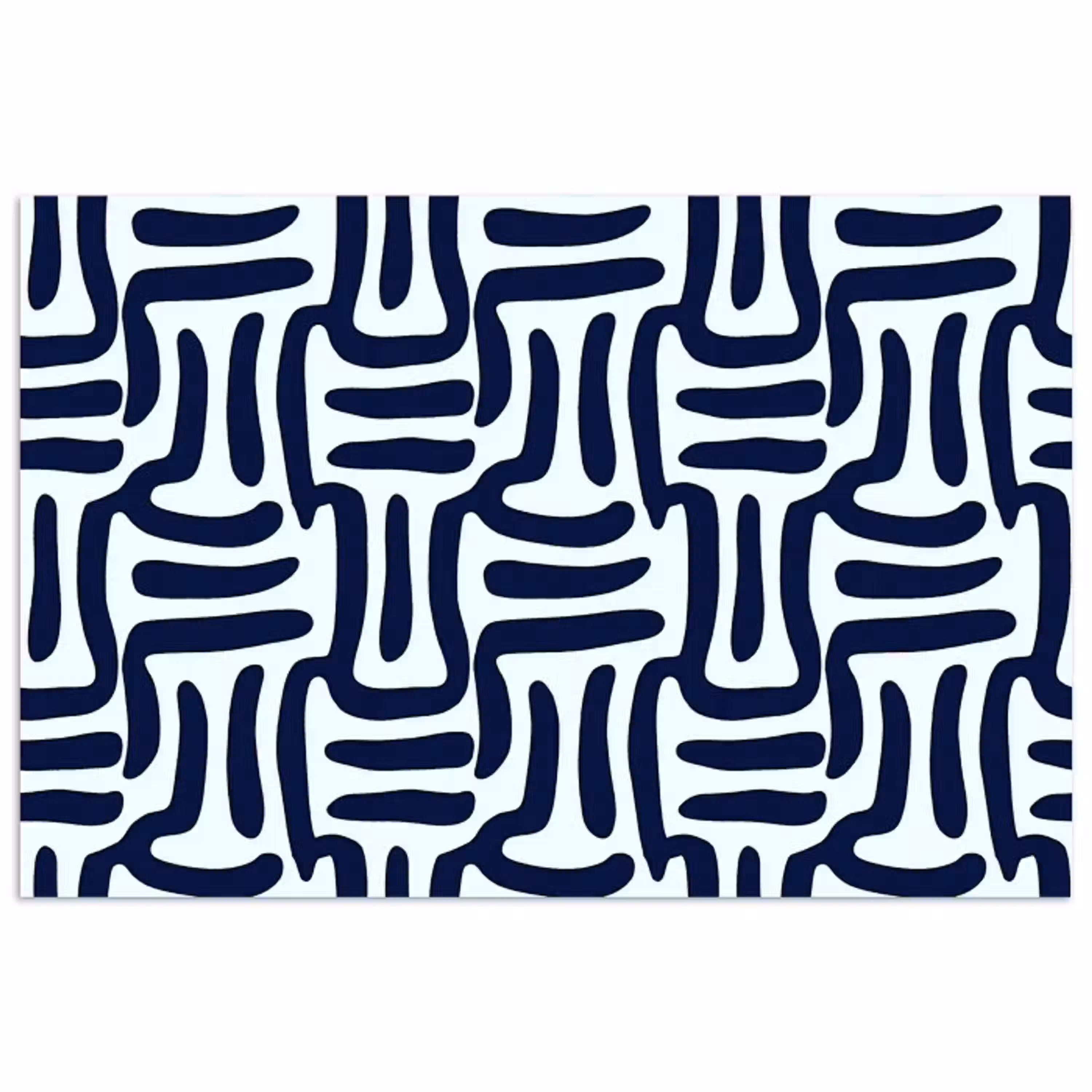 Abstract - Modern - Blauw poster papier klein 62 -3d
