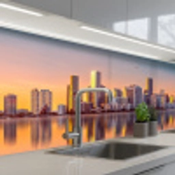 Skyline - Gebouwen - Steden keuken achterwand 2 middel -3d_schuin