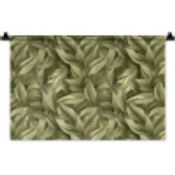Bladeren - Modern - Groen Wandkleed katoen klein 269 -zz3d