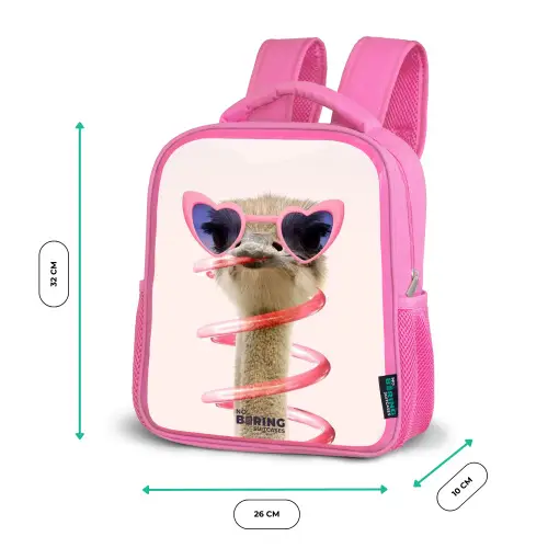 Sierk Struisvogel Roze Kinderrugzak - Roze middel -productfoto_formaten