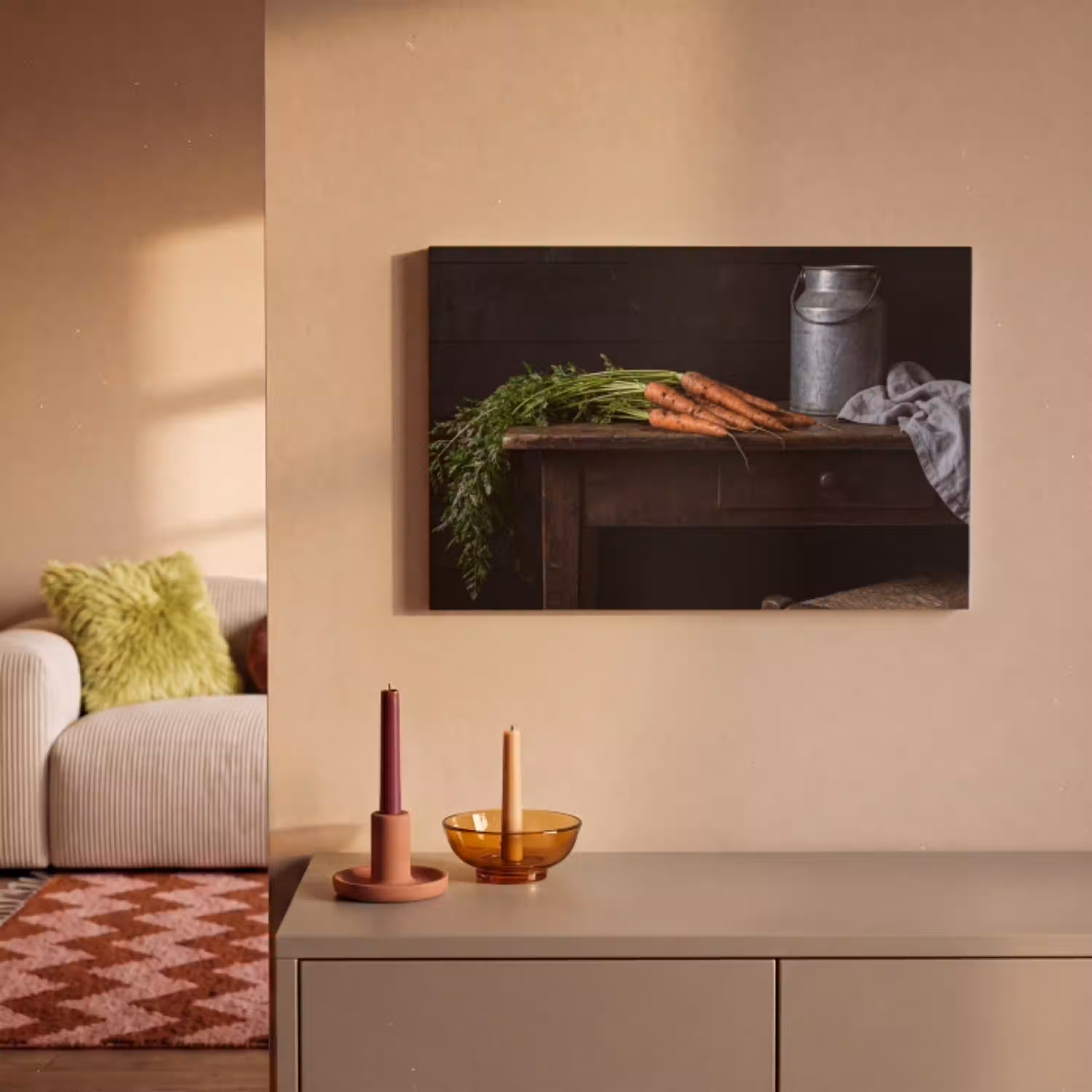 Groenten - Rustiek - Stilleven canvas 2cm klein -sfeer1