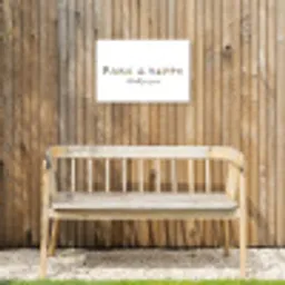 Pake & Beppe - Lettercollage Tuinposter op houten frame 2 cm dik klein -sfeer4