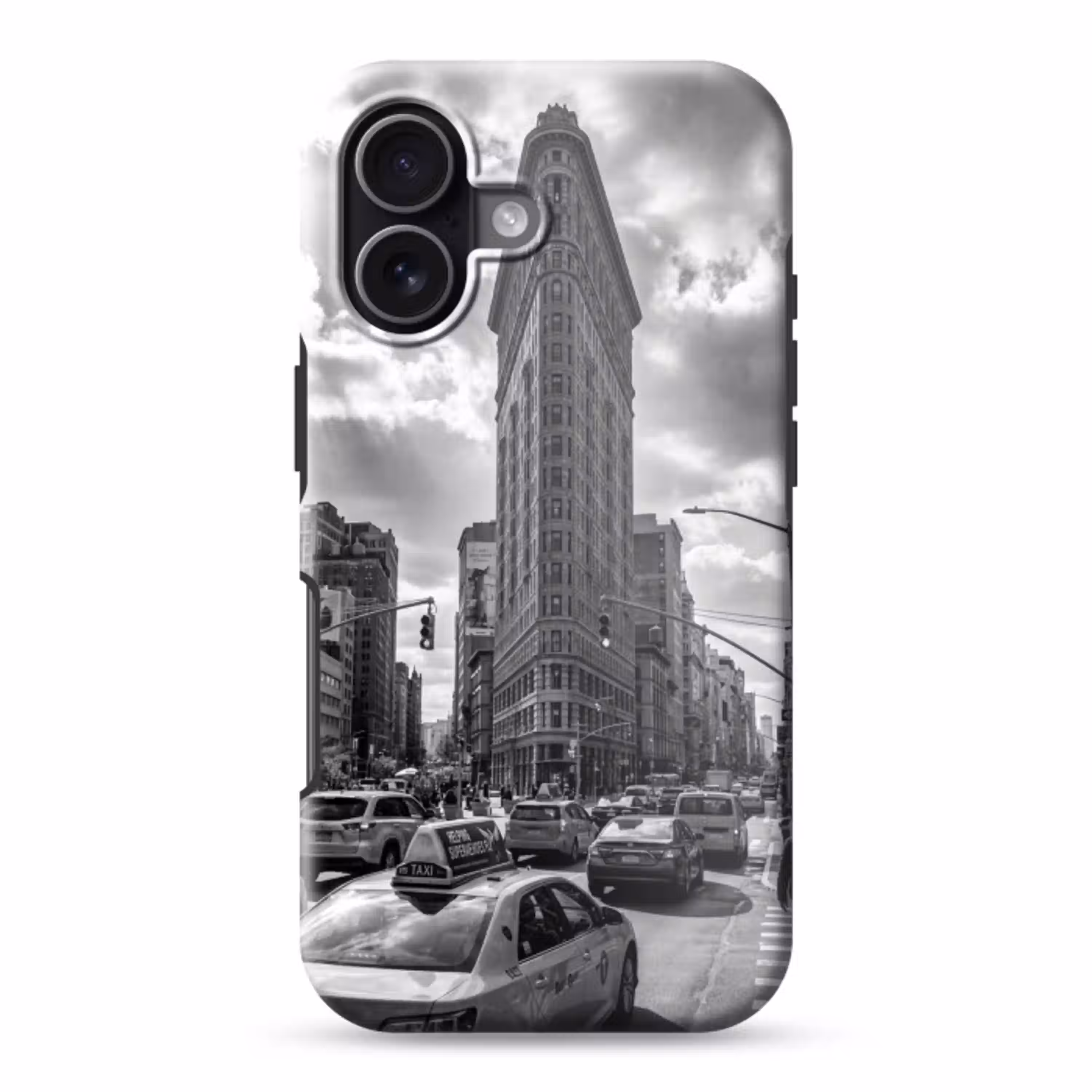 Gebouw - Hoogbouw - Stad - Architectuur - Zwart-wit Toughcase MagSafe Apple iPhone 17 klein -3d