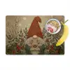 Kerstgnome - Konijntjes - Kleurrijk Placemat vinyl groot -zzzproduct_Kitchenyeah-website