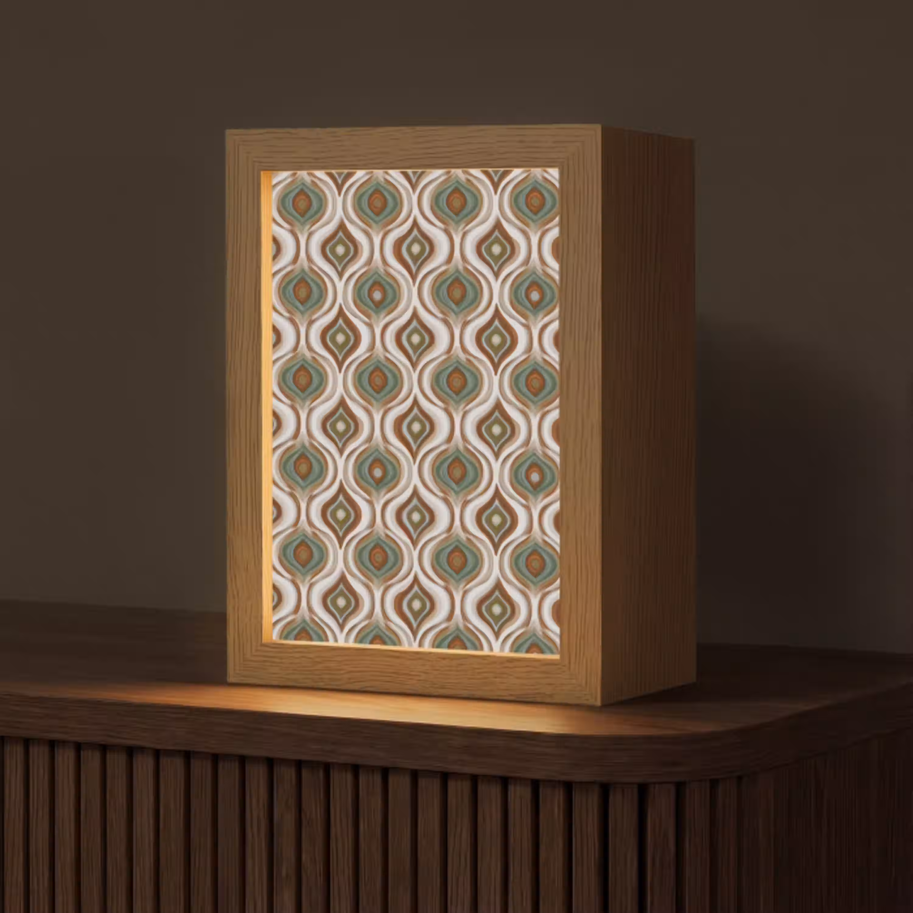 Motief - Patroon - Kleurrijk Light Box met kabel (Tafellamp) klein 925 -z3d_website
