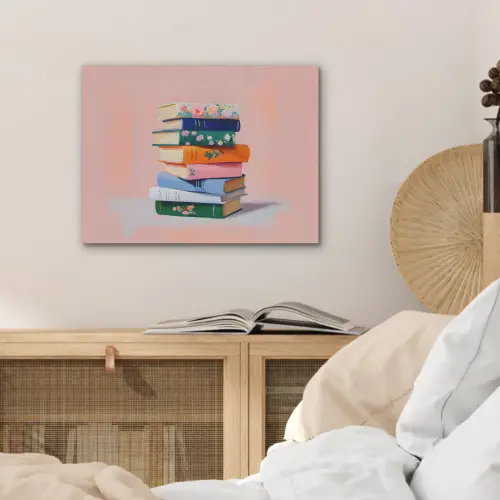 Boeken - Stapel - Kleurrijk PET vilt klein -sfeer3
