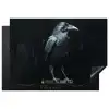 Raaf - Vogels - Zwart Inductie beschermer vinyl 3mm klein -3d