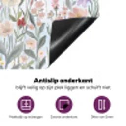 Weidebloemen - Illustratie - Kleurrijk Inductie beschermer vinyl 3mm klein -zzzzzzz-cc-onderkant