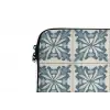 Dessin - Tegel - Blauw laptophoes neopreen klein 279 -detail