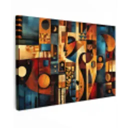 Figuren - Abstract - Symbolen Tuinposter op houten frame 2 cm dik klein -3d