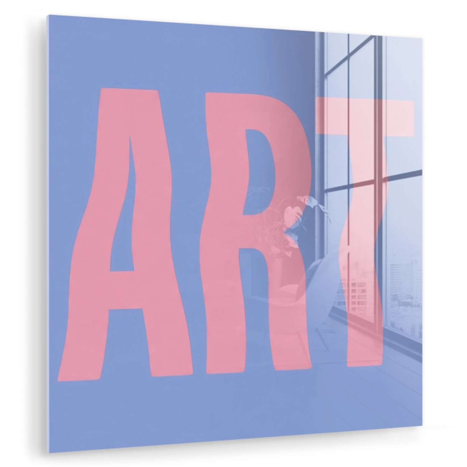 Art - Roze - Blauw plexiglas 5mm klein -zzzproduct_nieuw