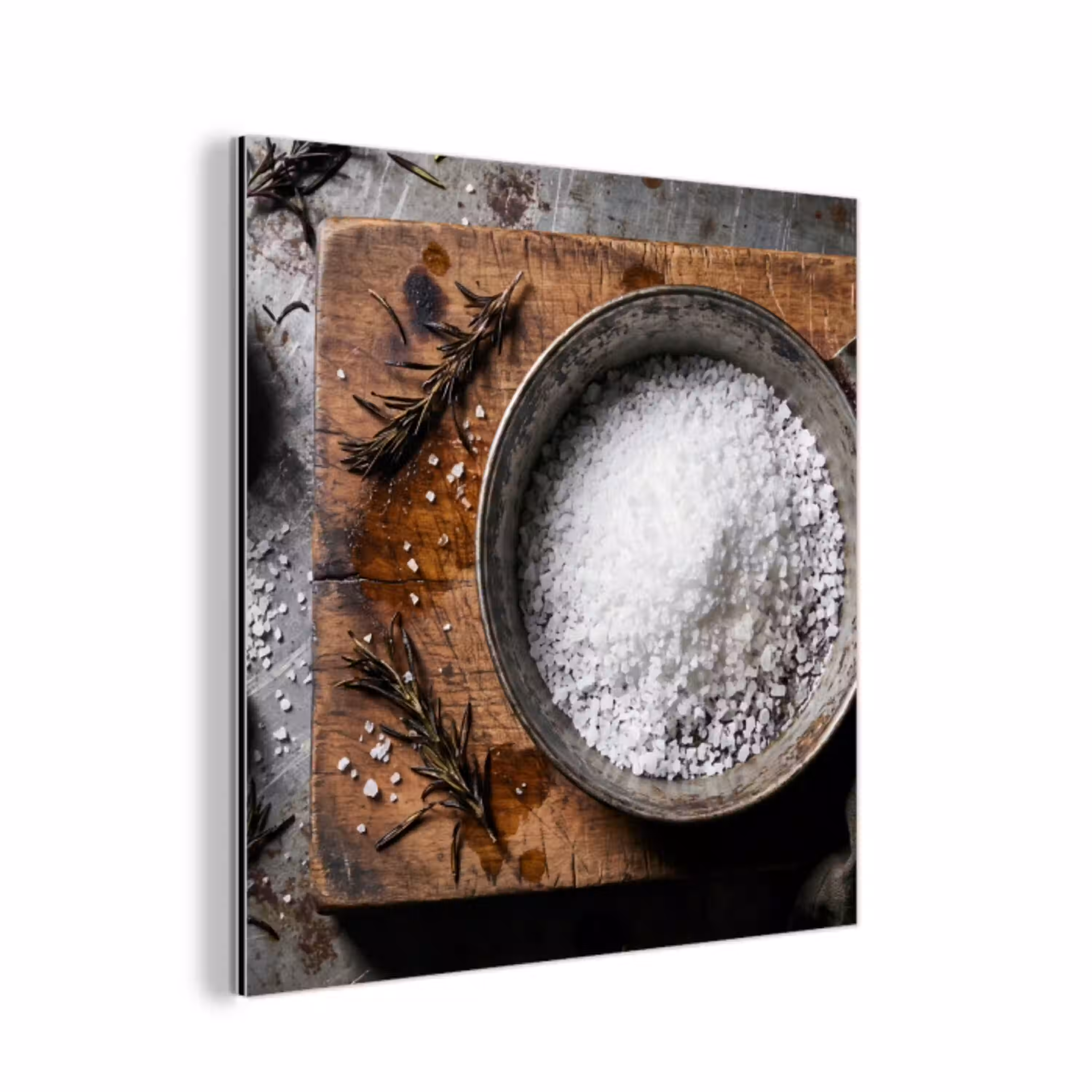 Zout - Keuken - Rustiek aluminium wit klein -3d
