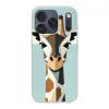 Giraffe - Illustratie - Bruin - Minimalistisch Telefoonhoesje iPhone 17 Pro klein -3d