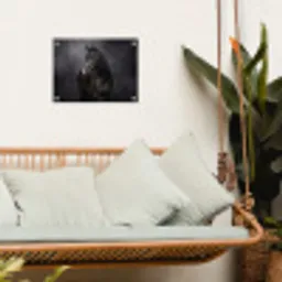 Portret - Paard - Zwart tuinposter los doek klein -sfeer7
