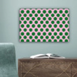Polkadots - Patroon - Groen canvas 2cm klein 34 -sfeer4
