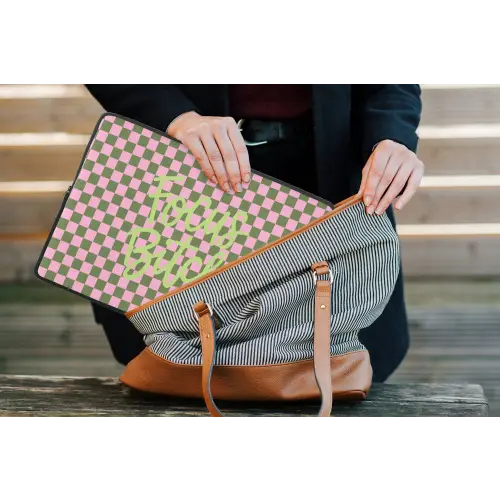 Focus - Vakken - Roze laptophoes neopreen klein -tas