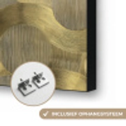 Modern - Geometrisch - Goud Textielframe zwart klein 947 -USP_ophangsysteemNL