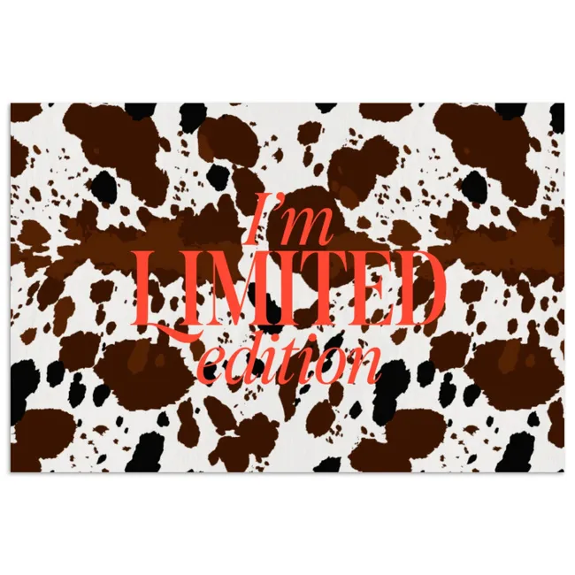 Poster - Koeienprint - Limited edition - Rood