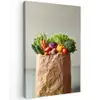 Papieren - Boodschappen - Groente - Kleurrijk canvas 2cm klein -z3d