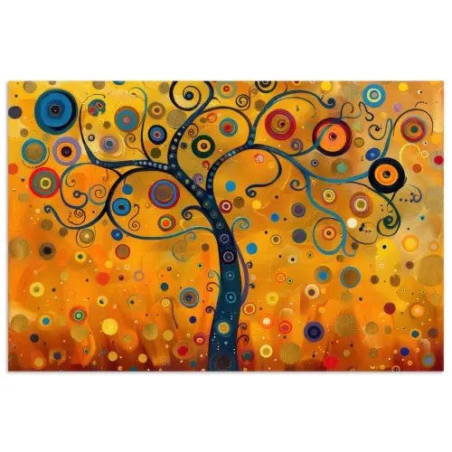 Abstract - Boom - Levensboom - Modern poster papier klein -3d