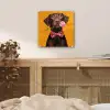 Hond - Oranje - Roos - Valentijn plexiglas 5mm klein -sfeer4