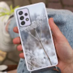 Schermbloem - Rijp - Kristallen - Winter - Delicaat Hoesje Samsung Galaxy A52 5G met koord klein -sfeer3