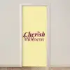 Cherish every moment - Cocktailglas - Geel deurposter klein -3d_beige