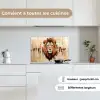 Leeuwenkop - Lijnen - Crème keuken achterwand spatscherm klein -sfeer4_FR