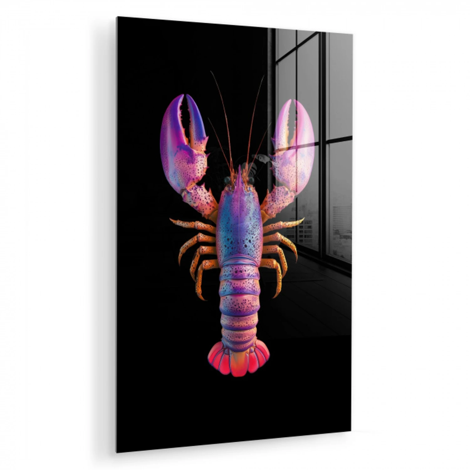 Kreeft - Paars - Roze - Zwart - Stippen - Lila plexiglas 5mm klein -zzzproduct_nieuw