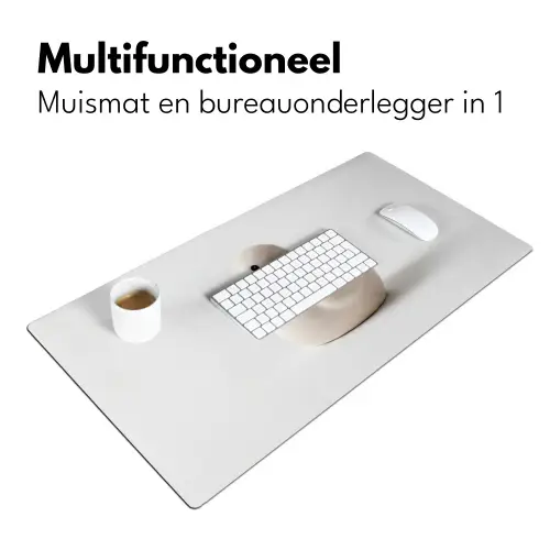 Badeend - Minimalistisch - Wit Muismat XXL klein -sfeer4