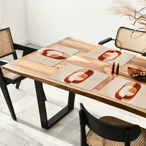 Illustratie - Abstract - Vormen - Rood Placemat vinyl groot -zzsfeer4_Kitchenyeah-website