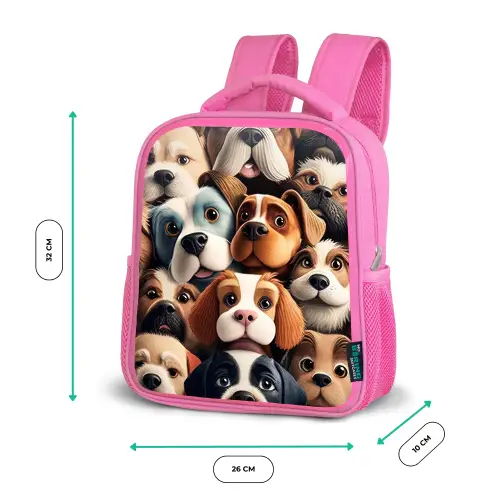 Blaffende Bende Kinderrugzak - Roze middel -productfoto_formaten