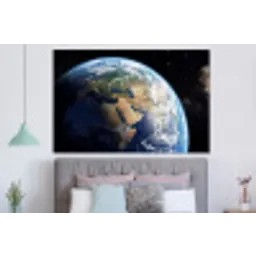 Aarde - Ruimte - Blauw - Groen forex 5mm xxl -slaapkamer