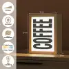 Koffie - Decoratie - Japandi - Vintage Light Box met kabel (Wandlamp) klein -USP_websiteoverzichtNL