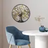 Boom - Beige - Grijs - Goud - Abstract Fotolijst rond zonder passe partout klein -sfeer2