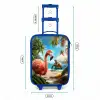 Flamingo en schildpad op tropisch strand Kinderkoffer - Blauw klein -productfoto_formaten