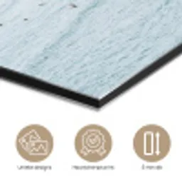 Oceaan - Palmbomen - Surfers aluminium wit klein -closeup_NL